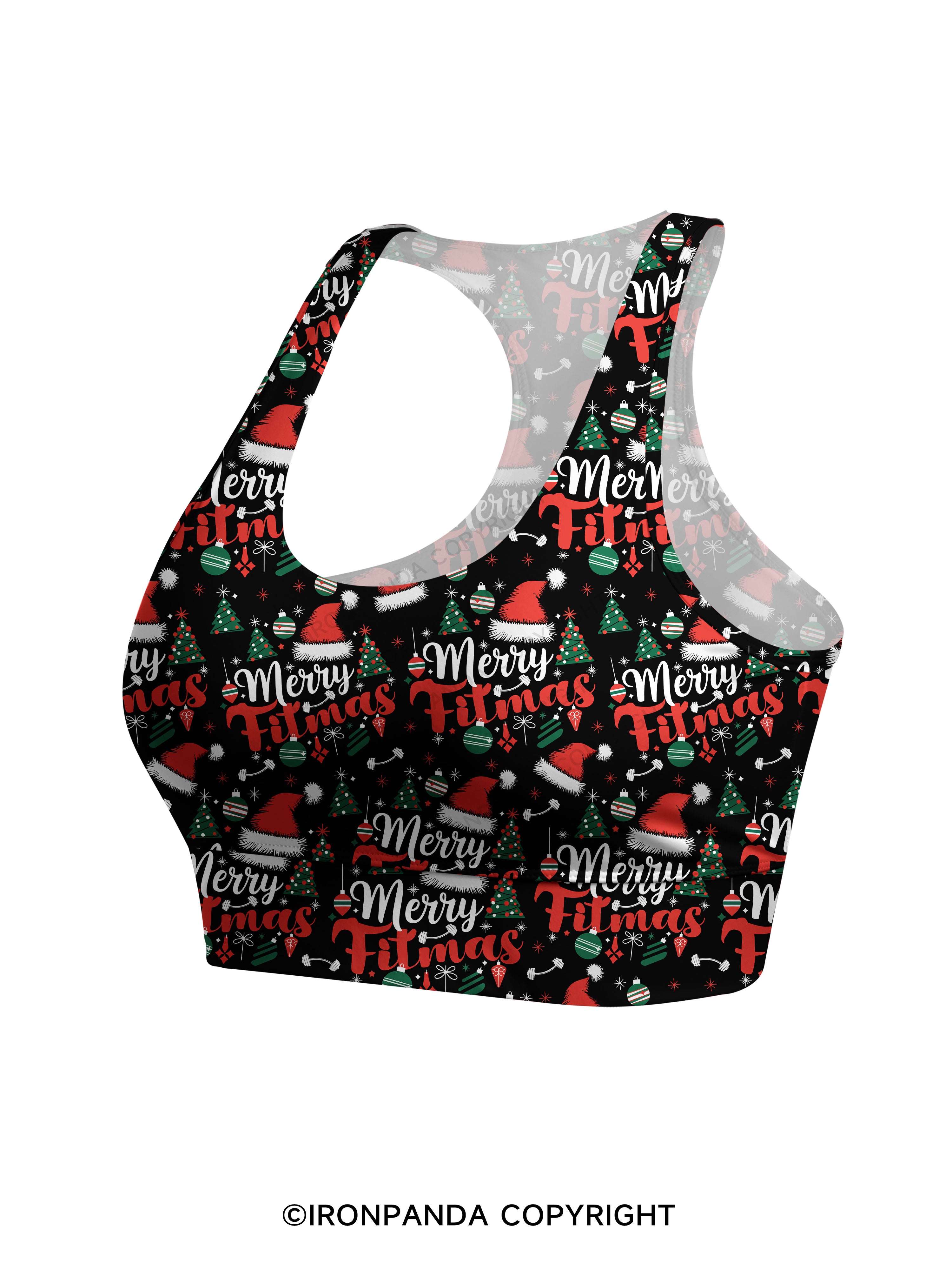 Merry Fitmas Racerback Sports Bra