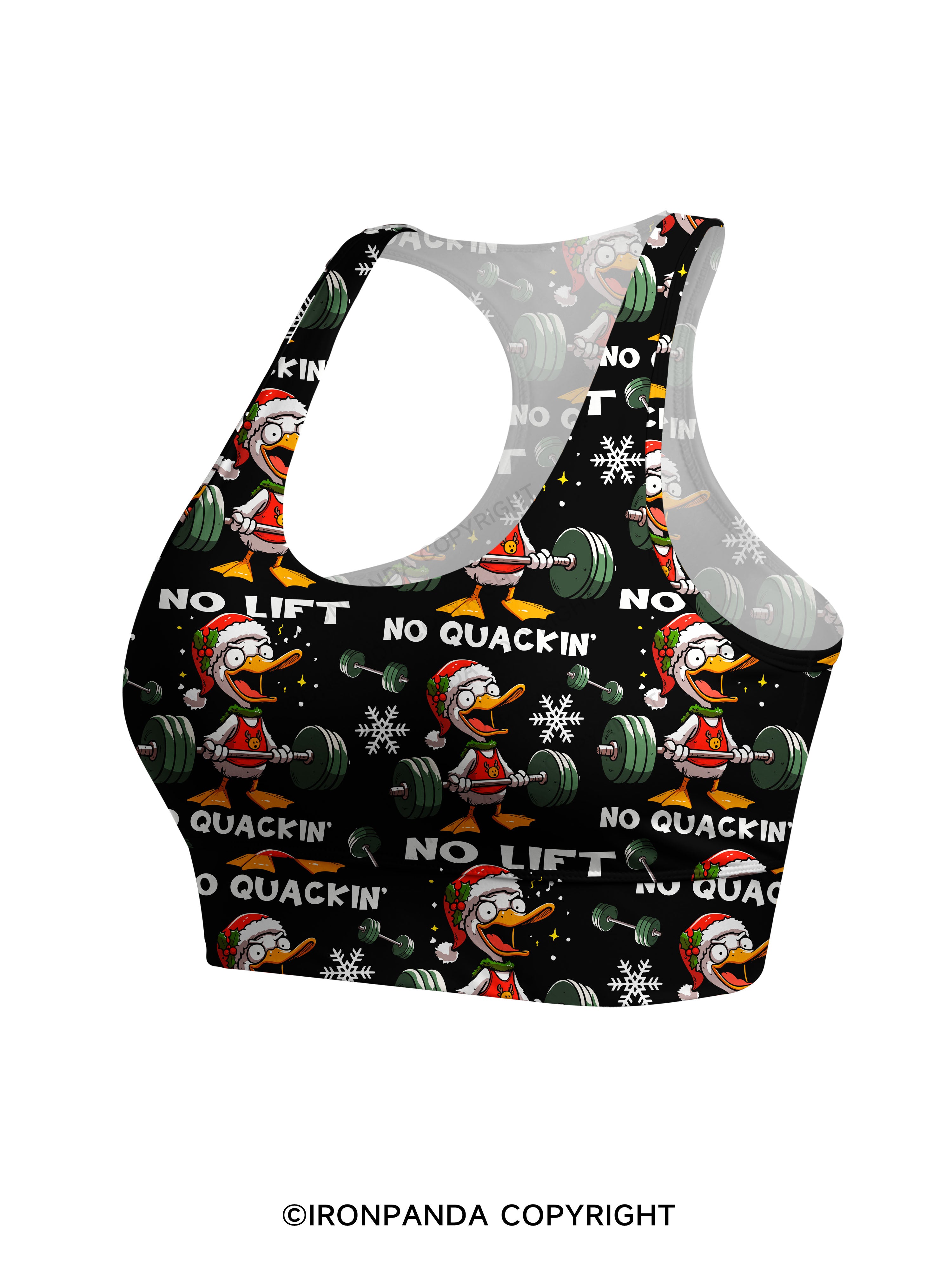 No Lift, No quackin' Racerback Sports Bra