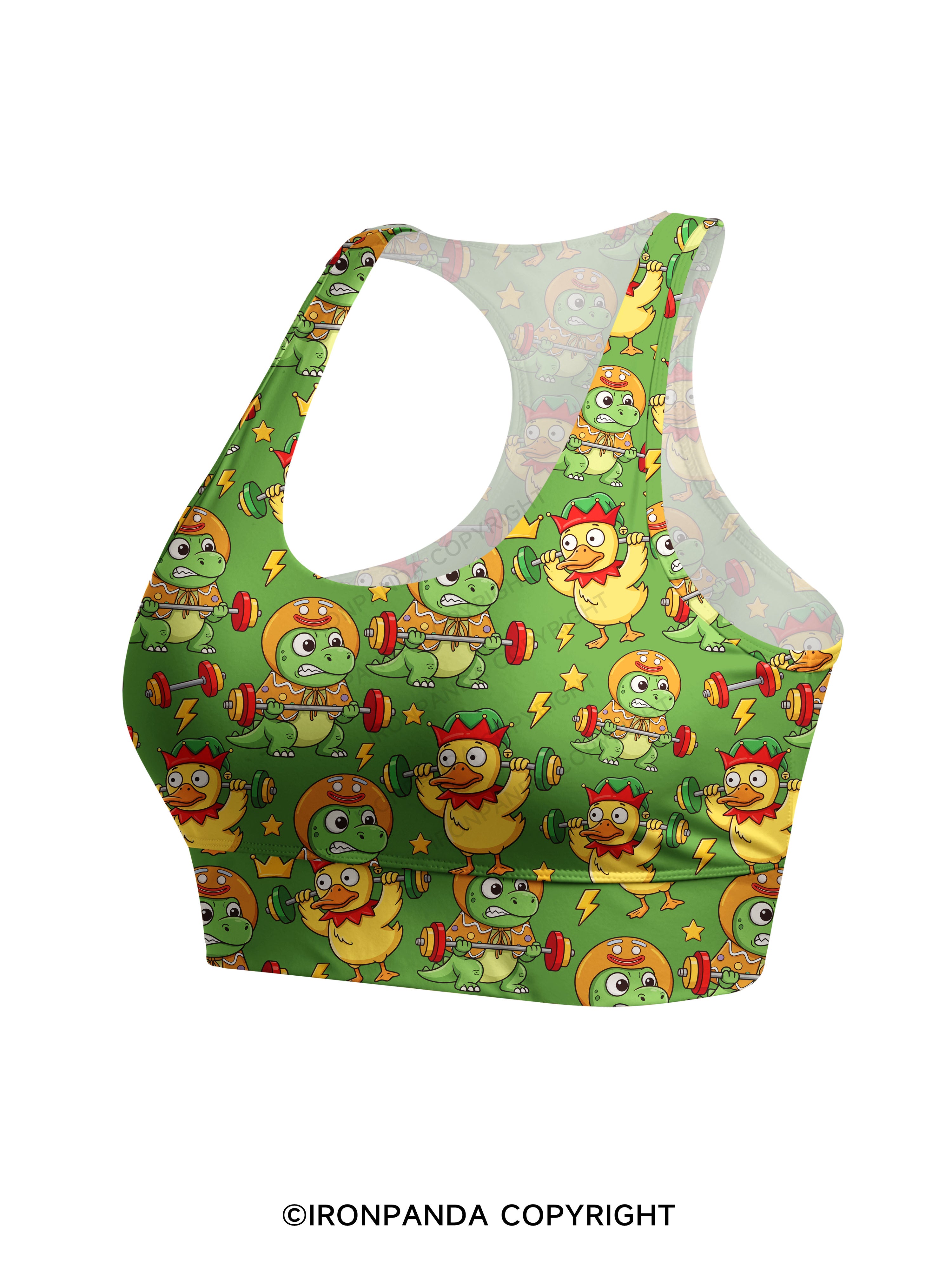 Gains Are Fun Racerback Sports Bra