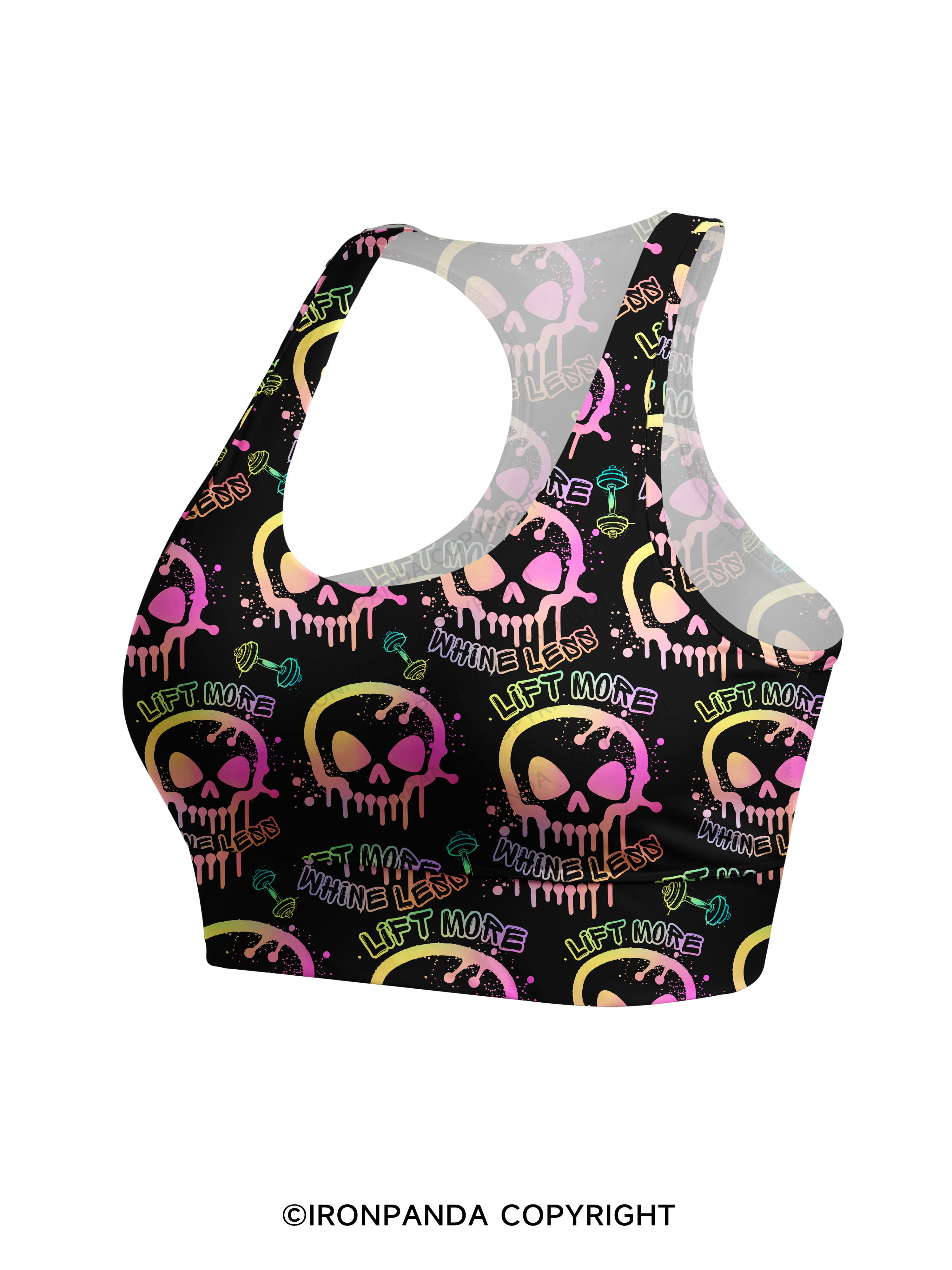 Lift More Whine Less Racerback Sports Bra