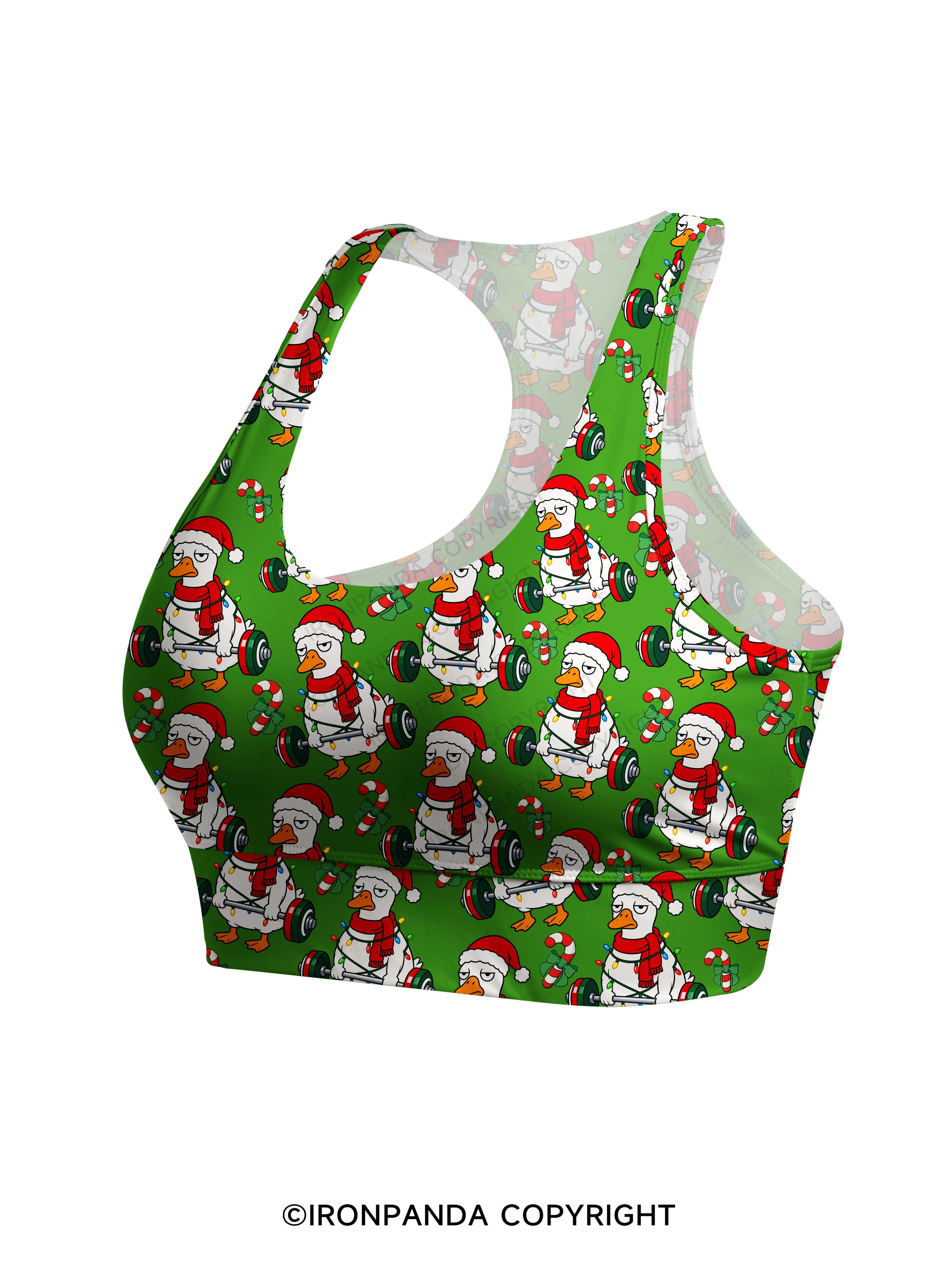JUST GONNAJINGLE A BITI'M TIRED Racerback Sports Bra