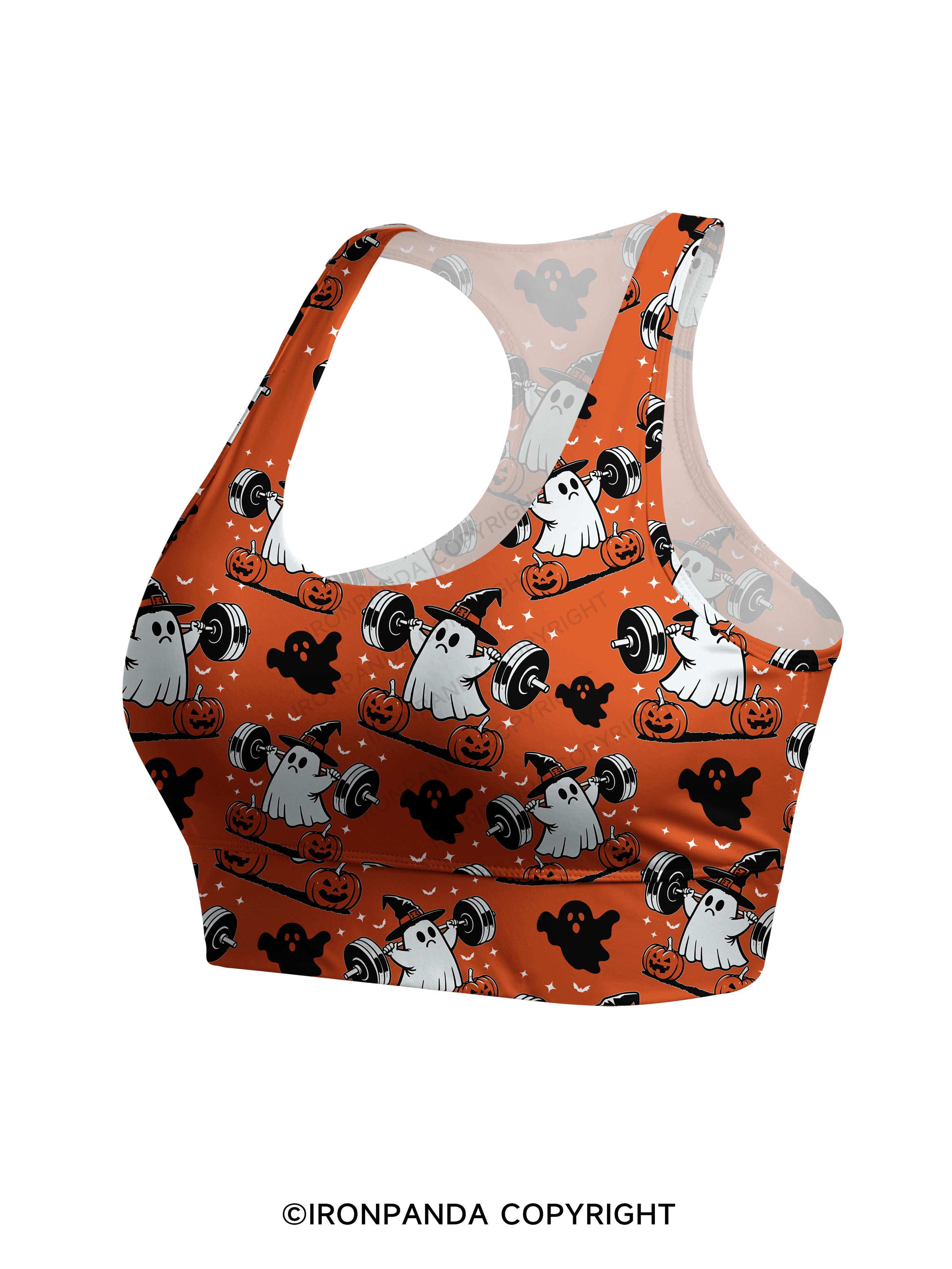 NO TRICKS JUST REPS Racerback Sports Bra