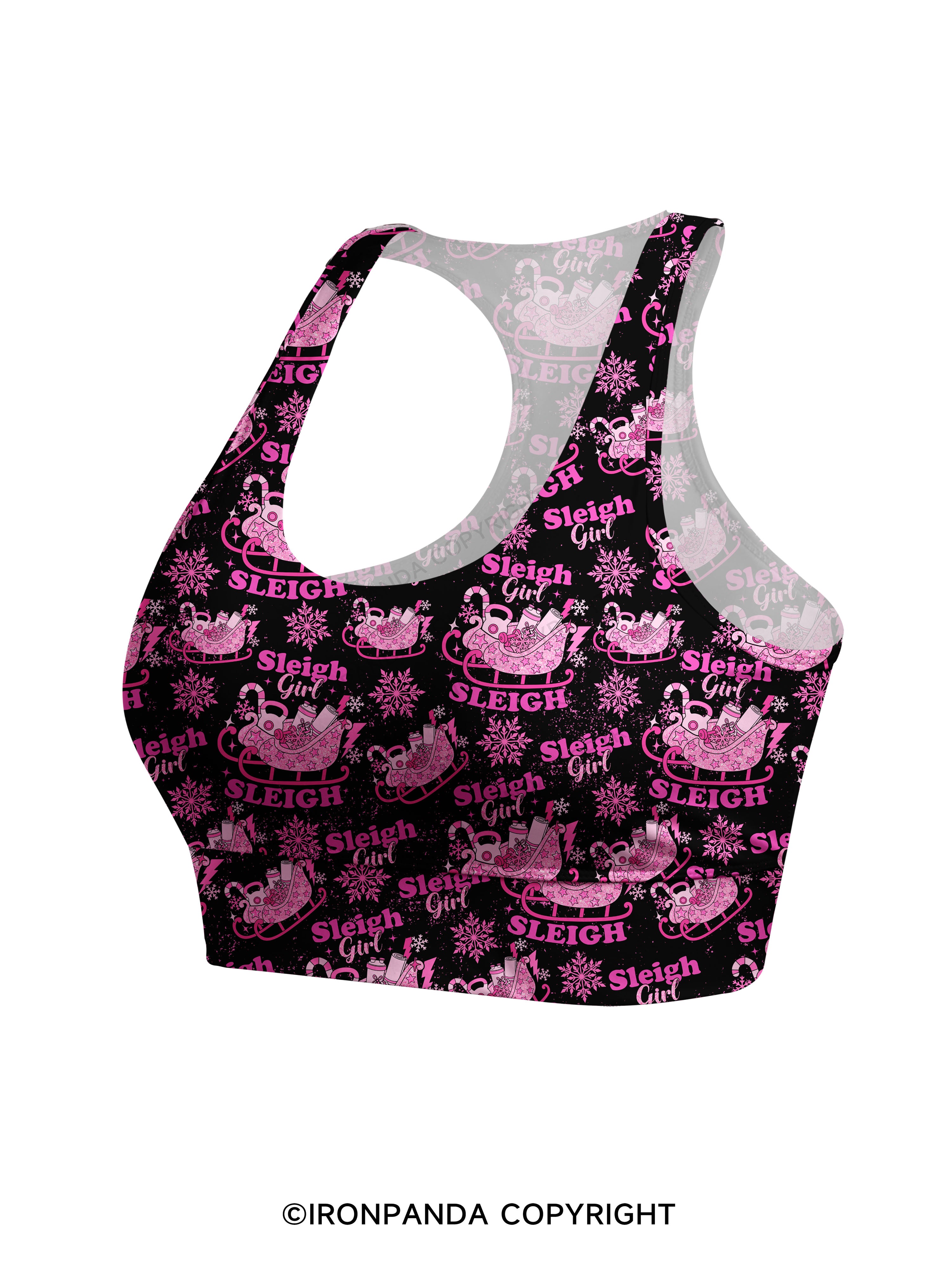 sleigh girl sleigh Racerback Sports Bra