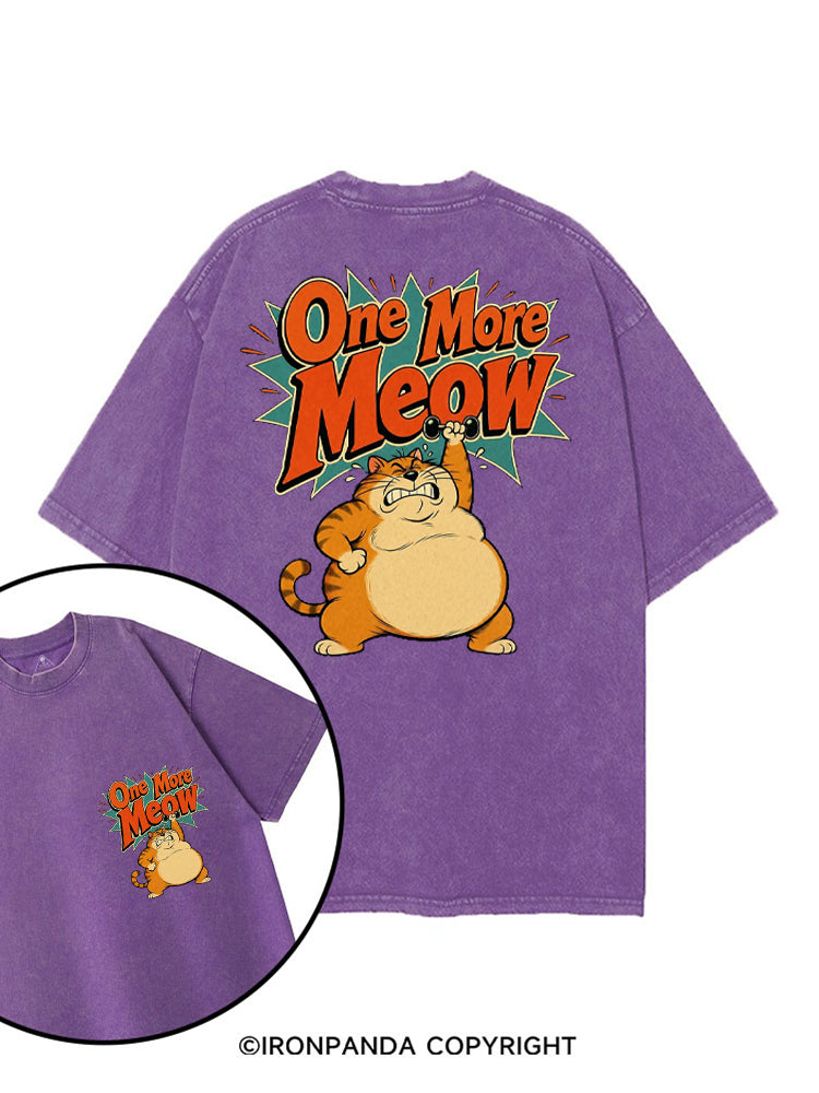 ONE MORE MEOW STRONG FAT CAT printed Gym Shirt