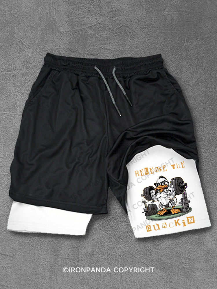 STRONG DUCK RELEASE THE QUACKIN Performance Training Shorts