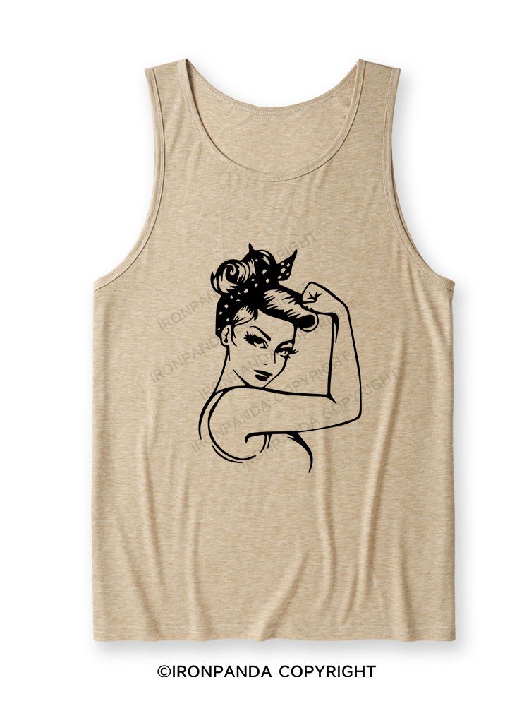Power Woman With Muscles Ultra Soft Heather Tank