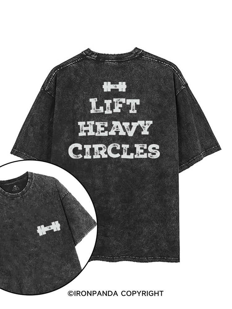 LIFT HEAVY CIRCLES printed Gym Shirt