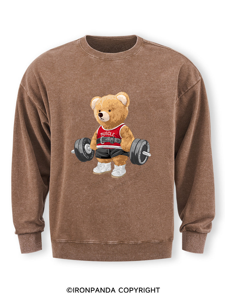 Exercise Bear Washed Sweatshirt