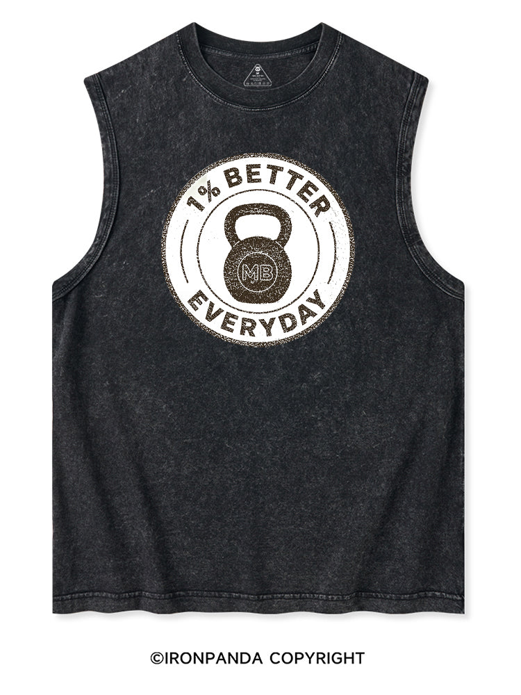 1% BETTER EVERYDAY WORKOUT Washed Tank