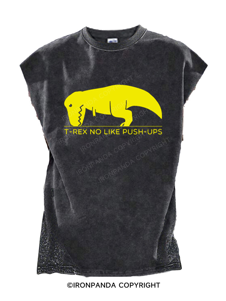 T-Rex No Like Push-Ups Cut Off Tank