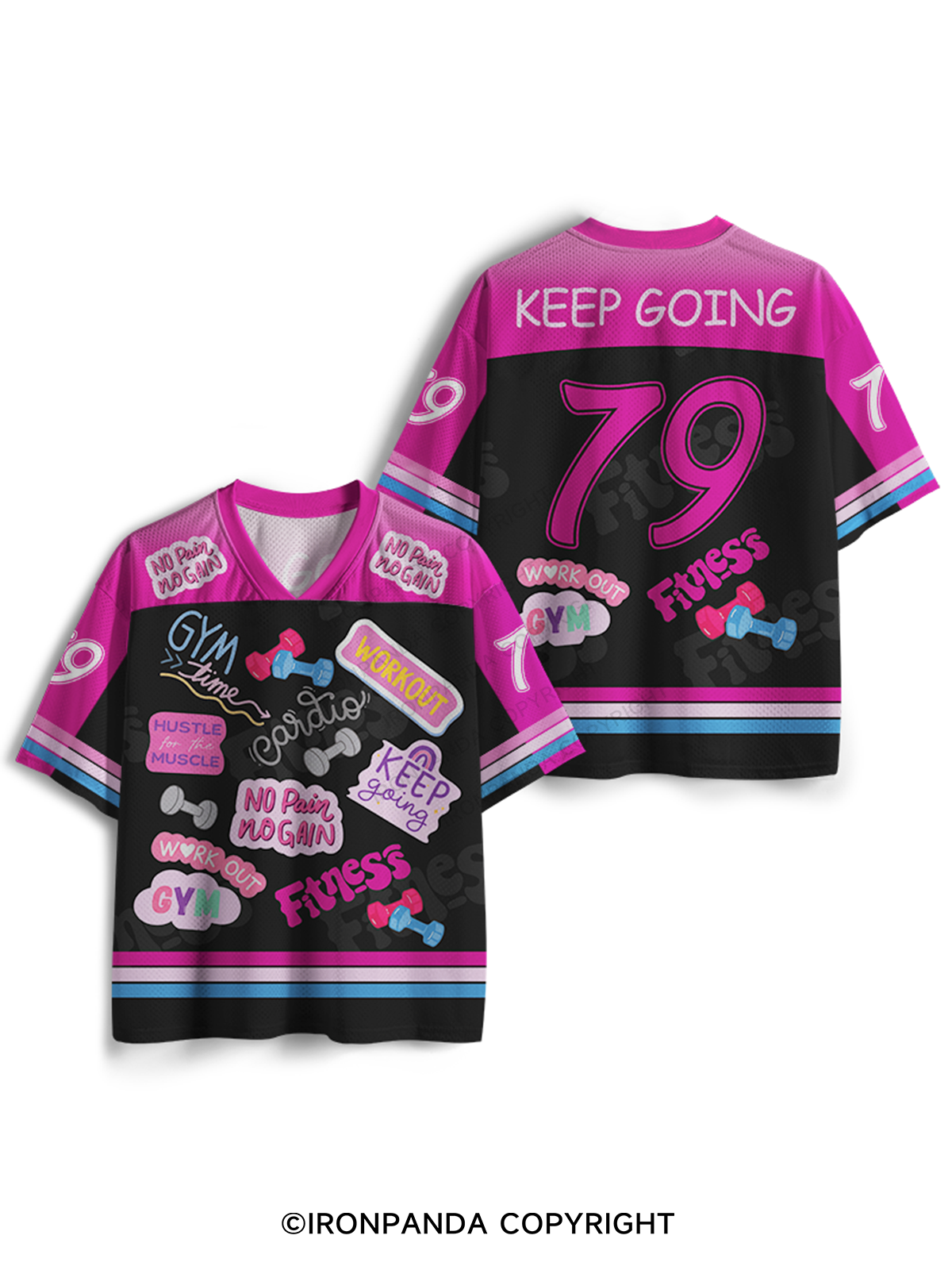 Colorful Fitness Lifestyle Mesh Jersey