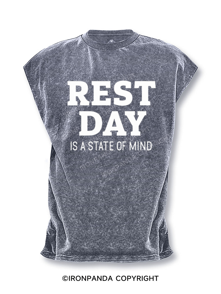 Rest Day Is A State Of Mind Cut Off Tank