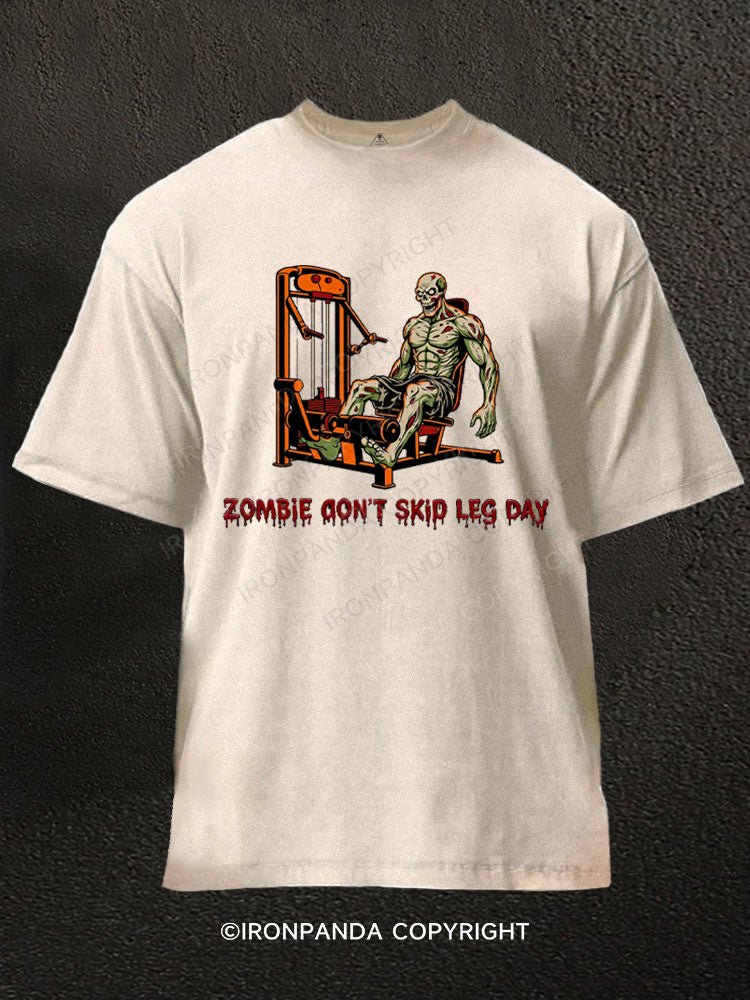 Zombie workout in the gym Washed Gym Shirt