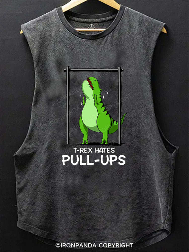 T-Rex Hates Pull-Ups Scoop Bottom Cotton Tank