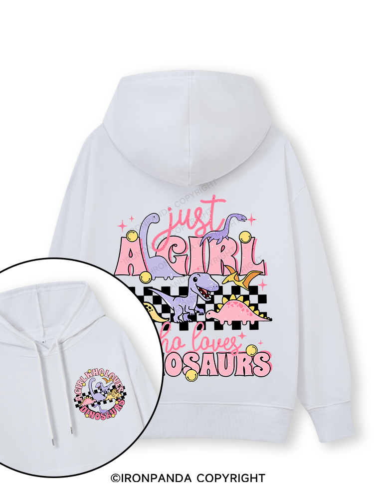 Just A Girl Who Loves Dinosaurs Double-Sided Printed Classic Gym Hoodie