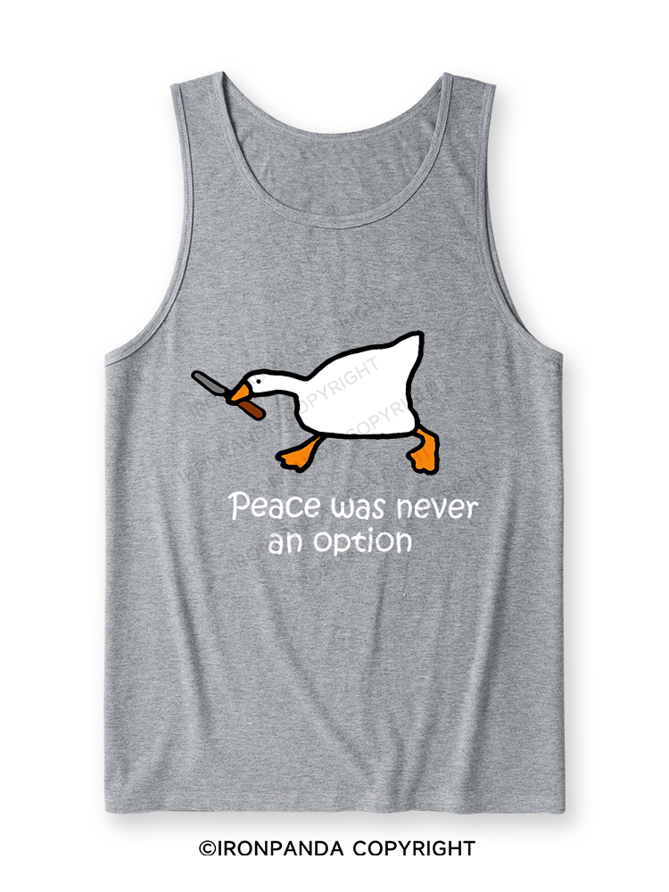 peace was never an option Ultra Soft Heather Tank