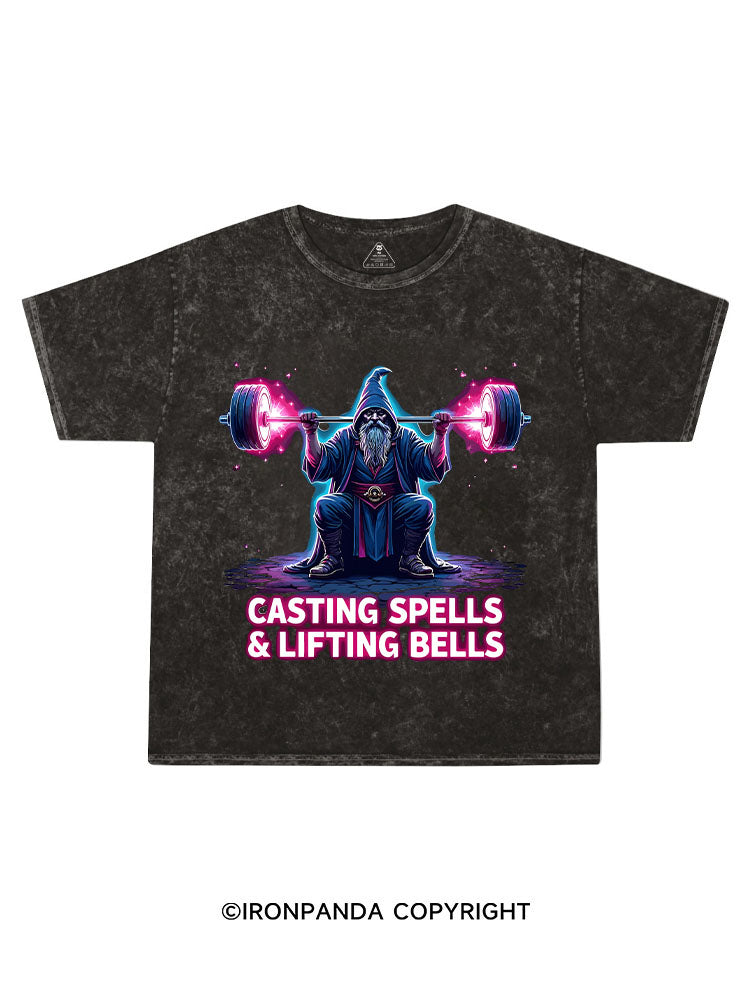 Casting Spells & Lifting Bells Kids Washed T-Shirt
