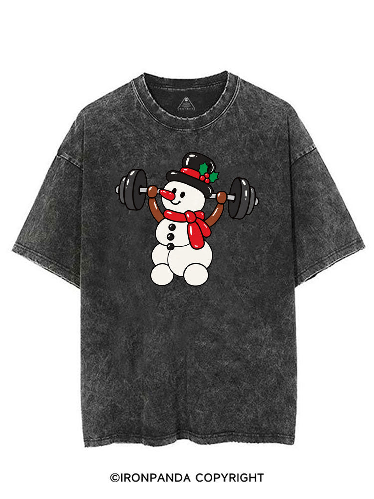 BALLOON SNOWMAN LIFTER VINTAGE GYM SHIRT