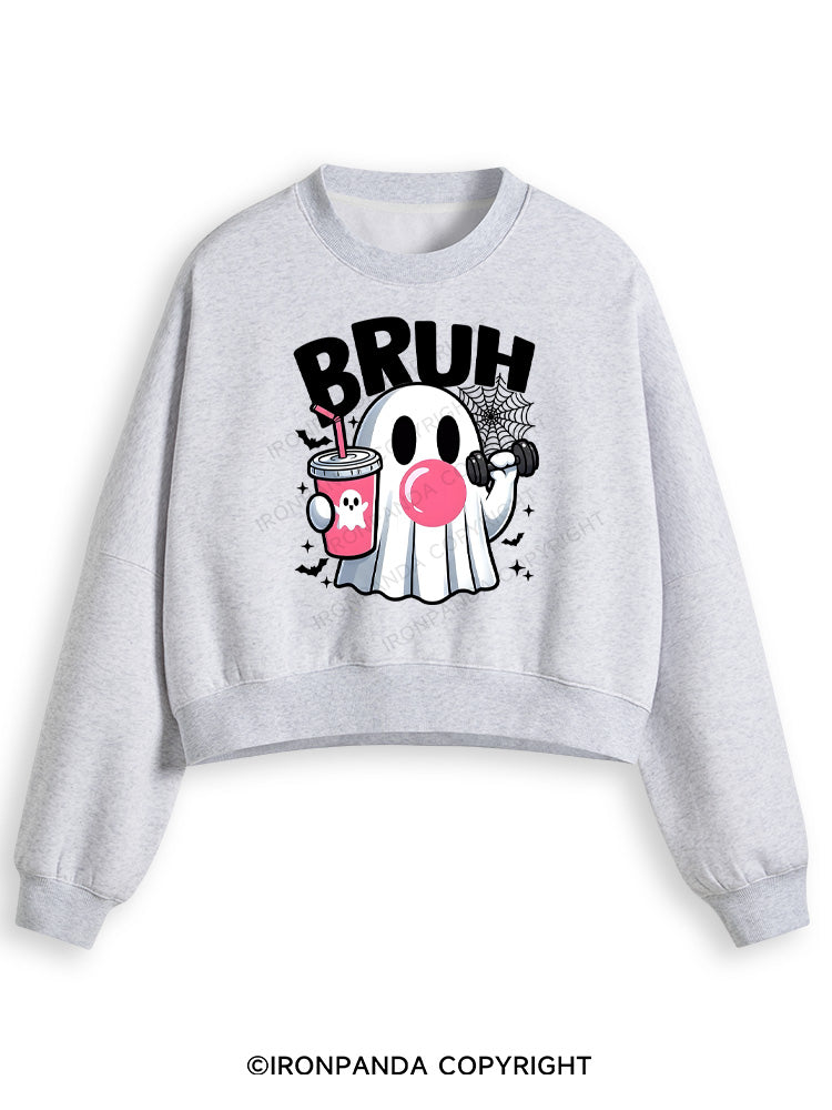 BRUH Fleece Crop Sweatshirt