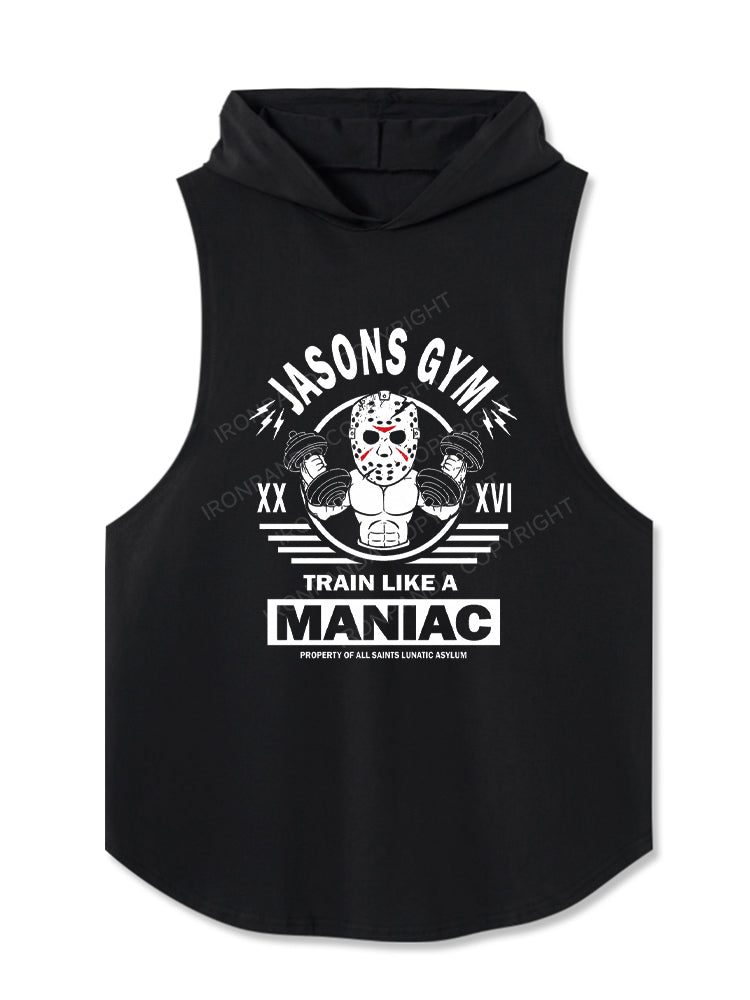 Train Like A Maniac Hooded Tank