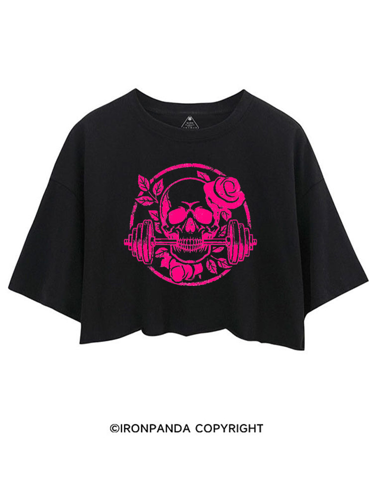 DEADLY BLOSSOM SKELETON CROP TOPS