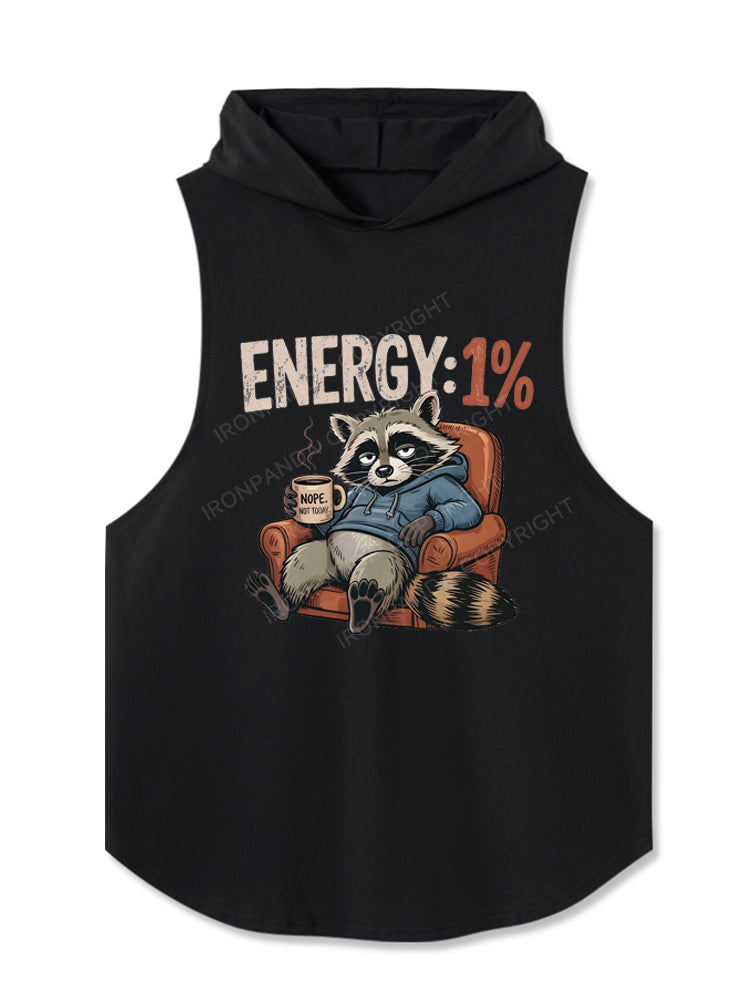 Low Energy Raccoon “Nope Not Today” Hooded Tank