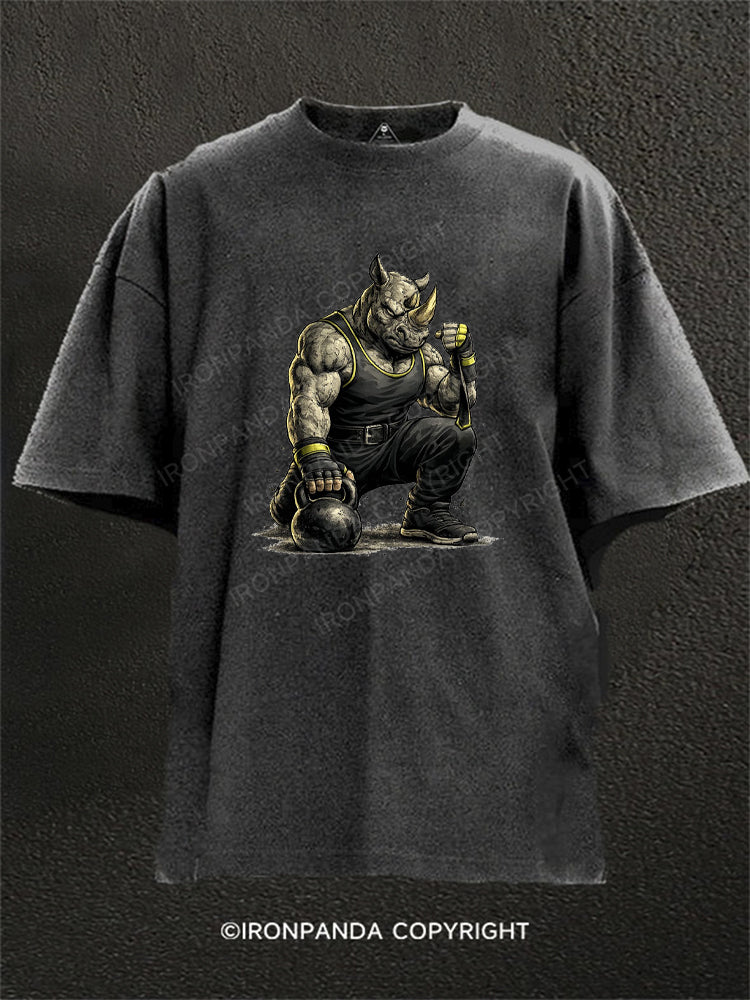 Rhino Beast Washed Gym Shirt