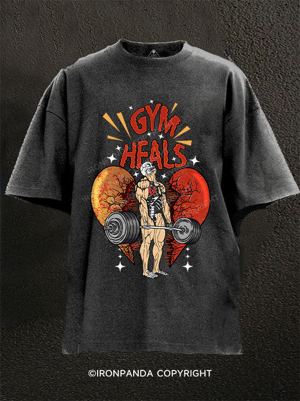 gym heals Washed Gym Shirt