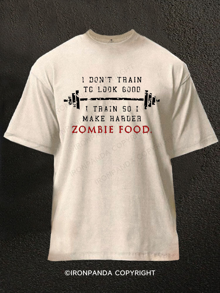 Train for the Zombies Washed Gym Shirt