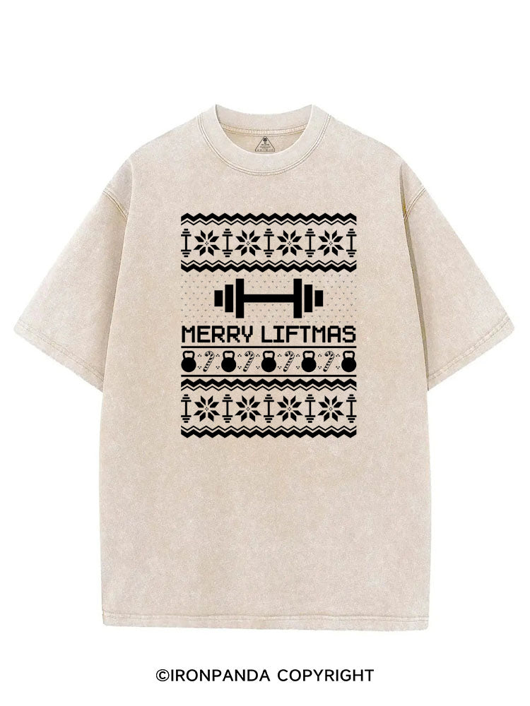 MERRY LIFTMAS FUNNY WORKOUT VINTAGE GYM SHIRT