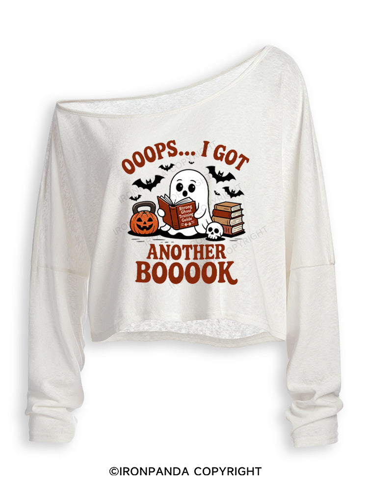 OOOPS... I GOT ANOTHER BOOOOK Off Shoulder Long Sleeve Crop Top