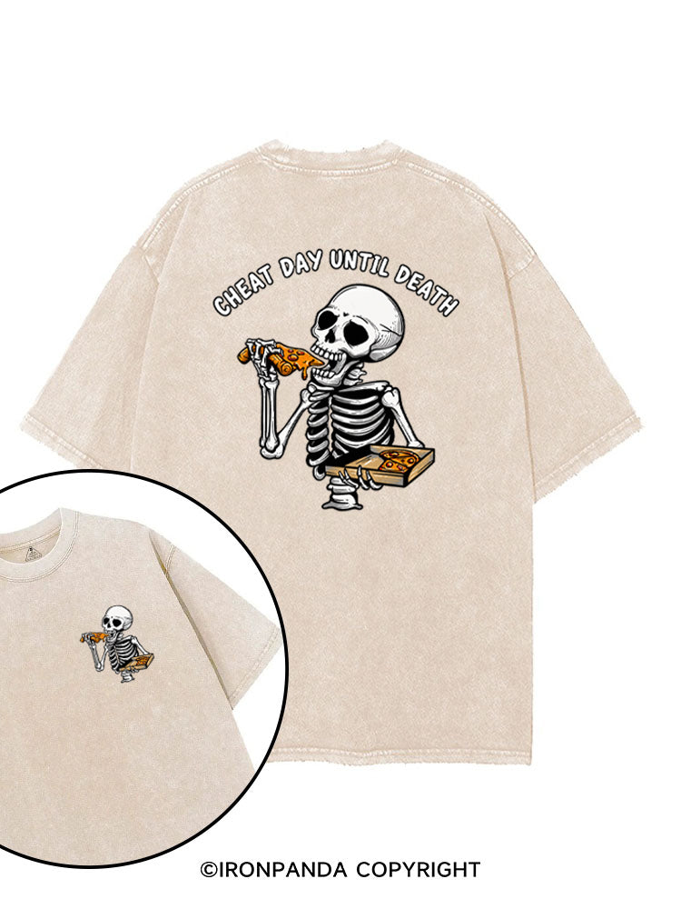 CHEAT DAY UNTIL DEATH printed Gym Shirt