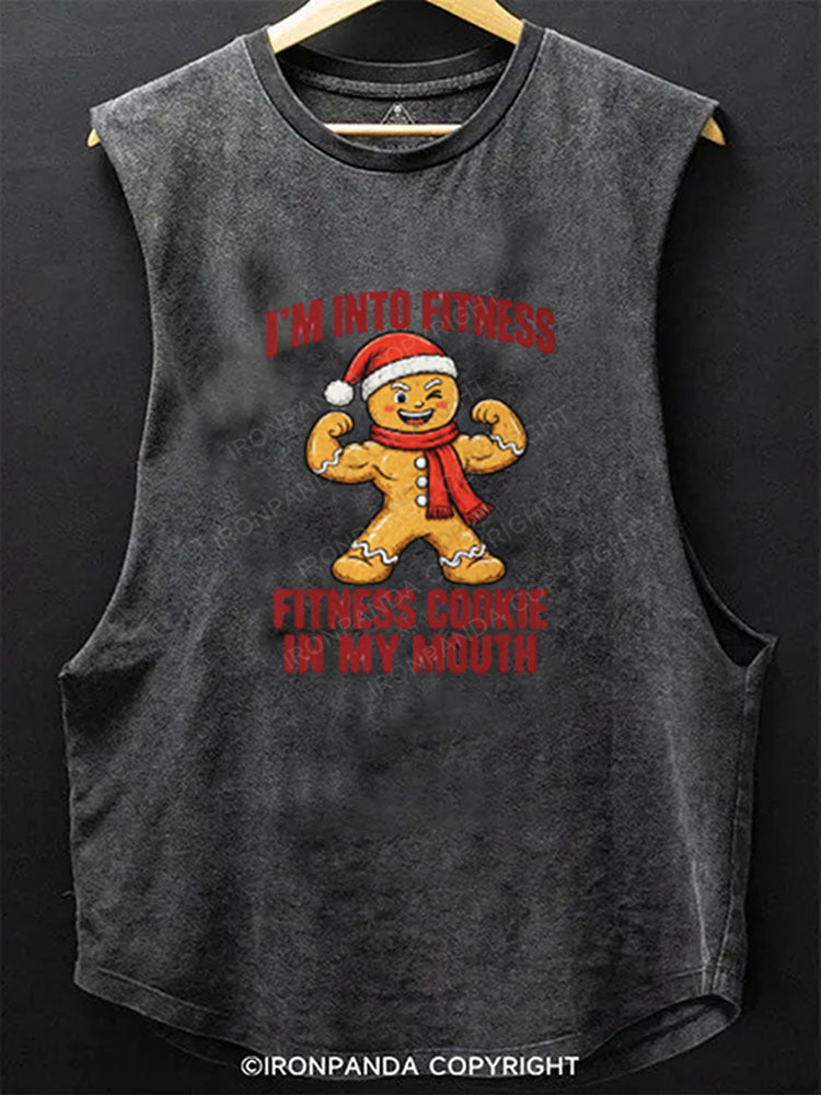 I'M INTO FITNESS FITNESS COOKIE IN MY MOUTH Scoop Bottom Cotton Tank