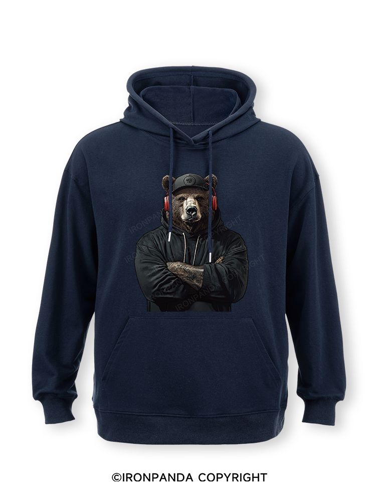 Bear with headphones Classic Gym Hoodie