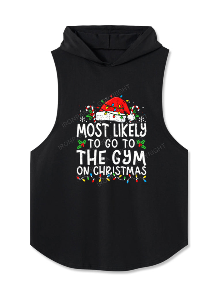 Most Likely To Go To The Gym On Christmas Hooded Tank