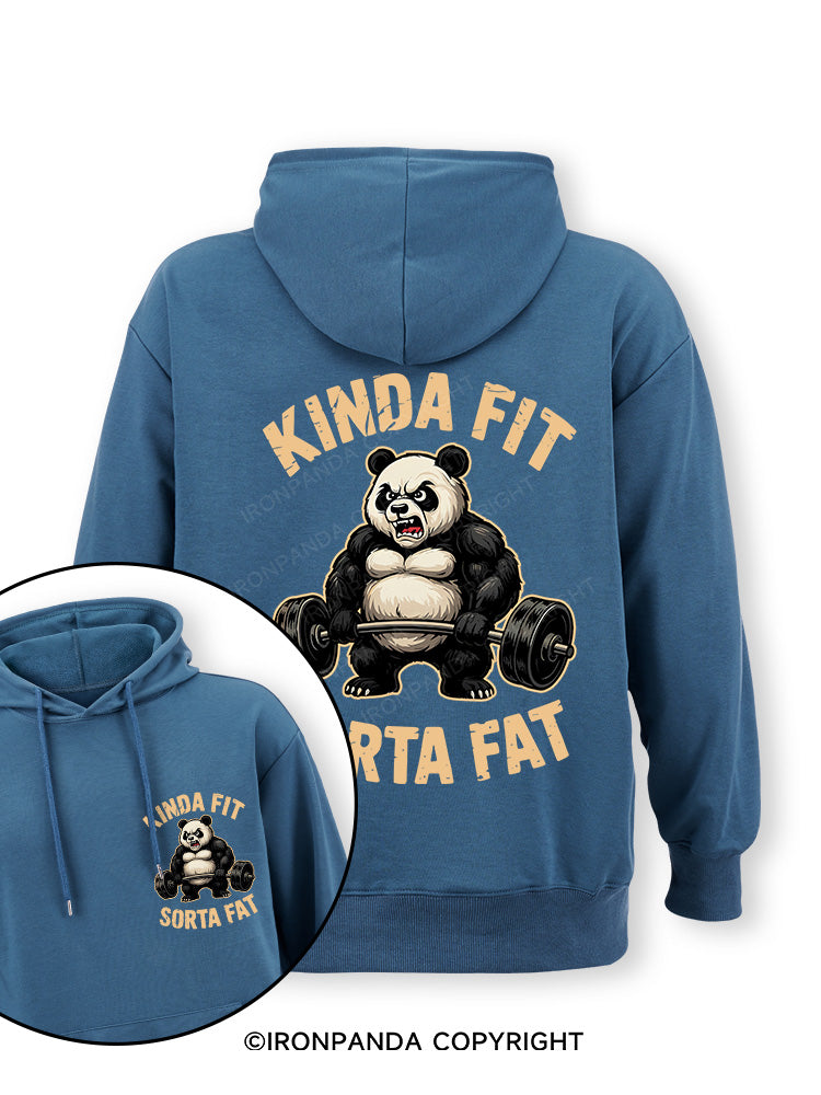 KINDA FIT SORTA FAT PANDA Double-Sided Printed Classic Gym Hoodie