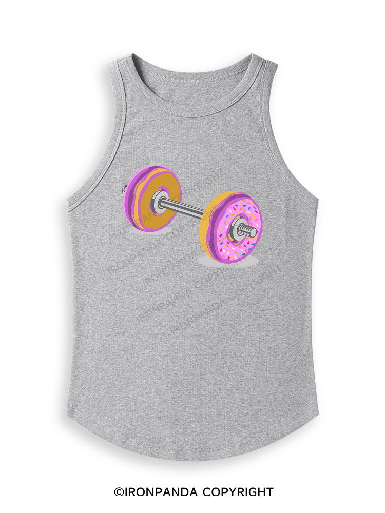 DONUT BARBELL Fitted Tank Top