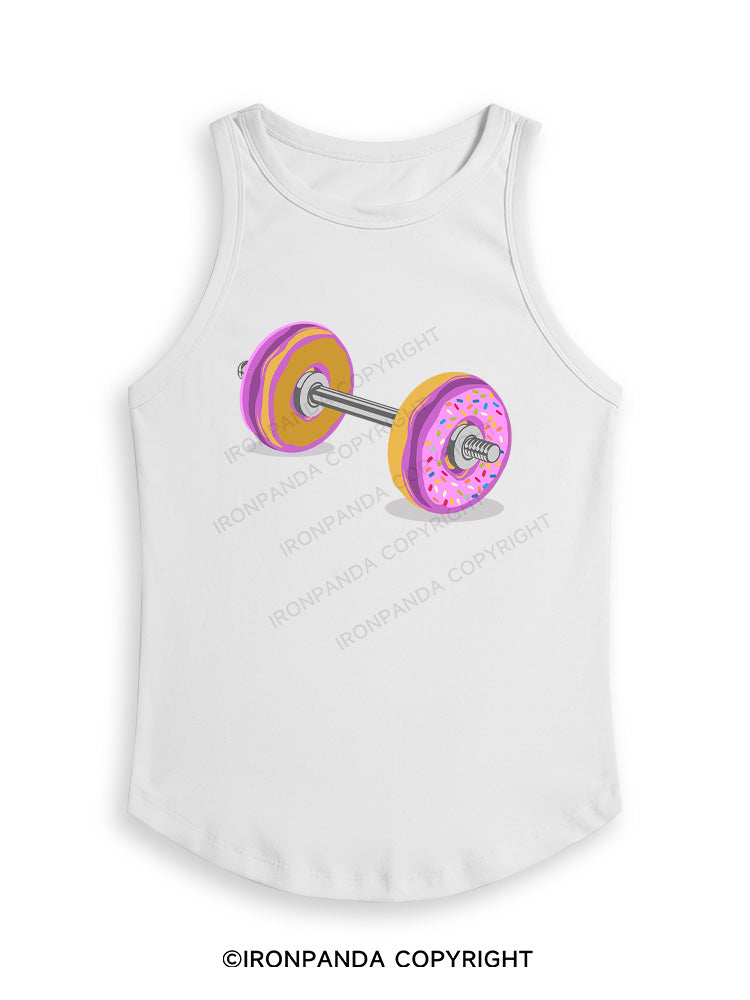 DONUT BARBELL Fitted Tank Top
