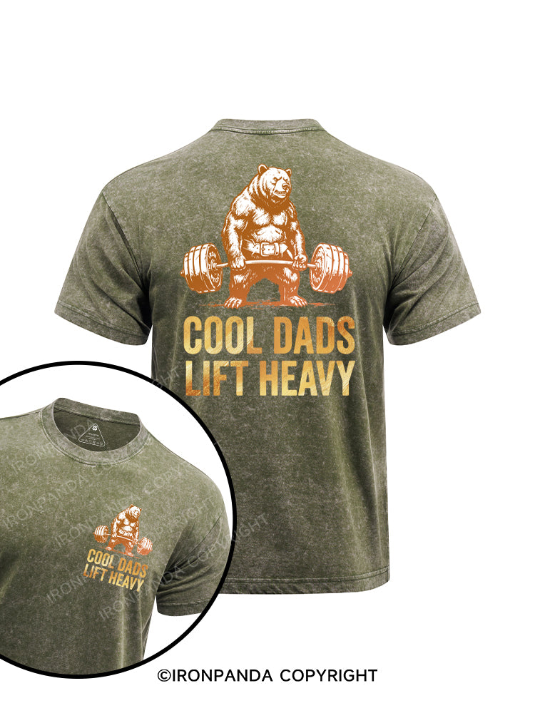 Cool Dads Lift Heavy printed Washed Gym Shirt