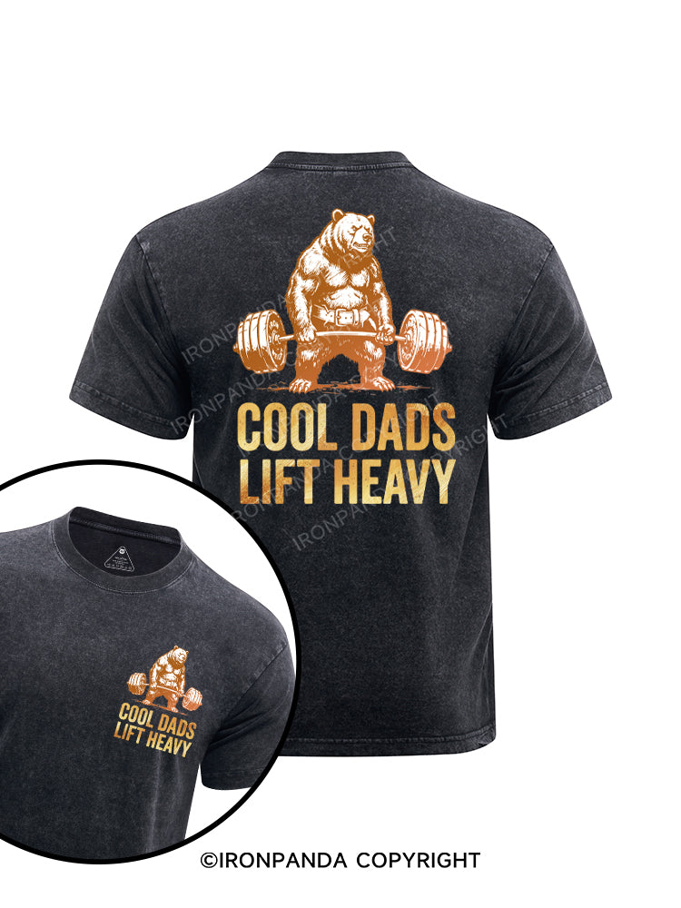 Cool Dads Lift Heavy printed Washed Gym Shirt