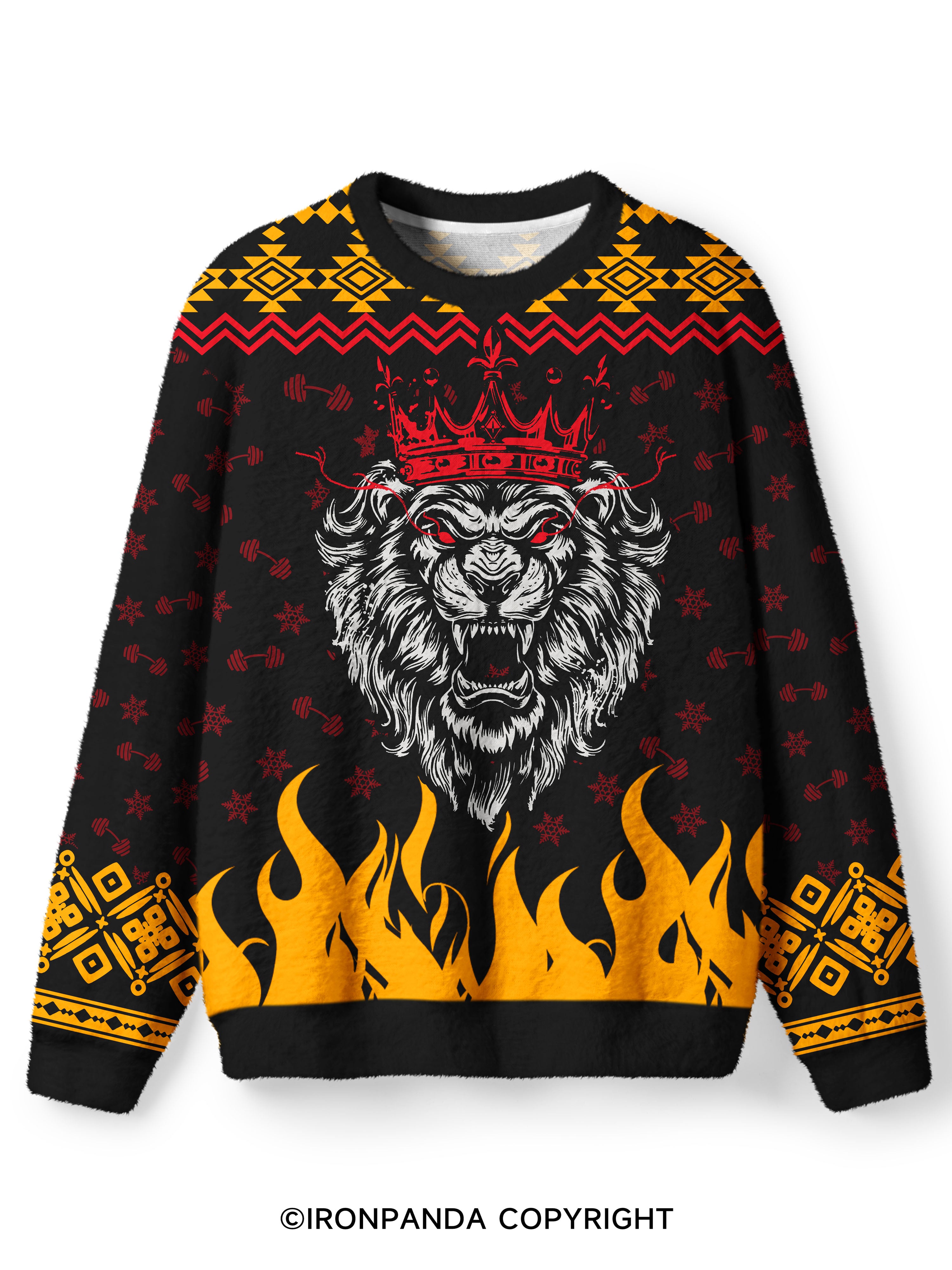 Lion King Ugly Fuzzy Fleece Sweater