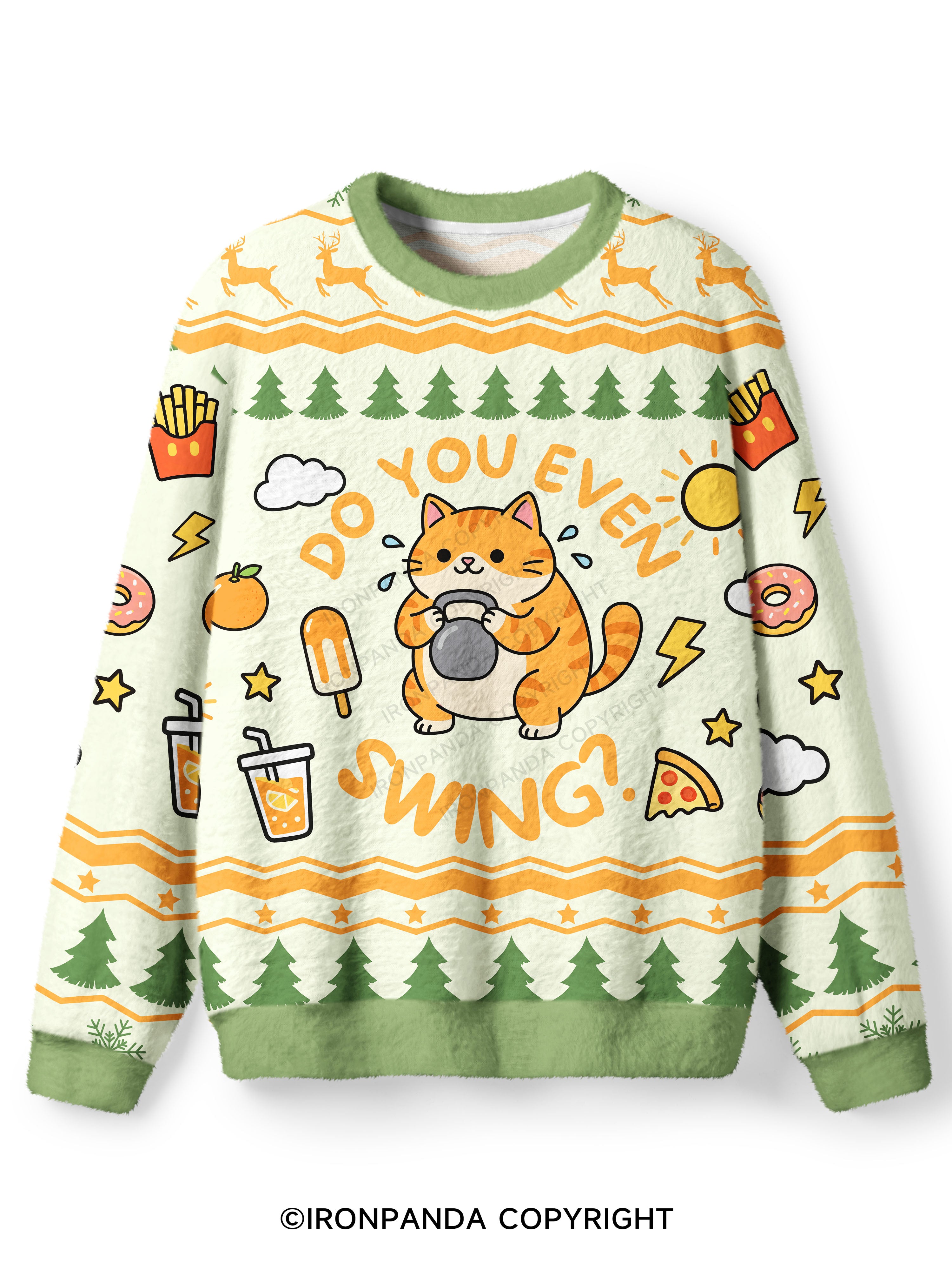 DO YOU EVEN SWING Ugly Fuzzy Fleece Sweater