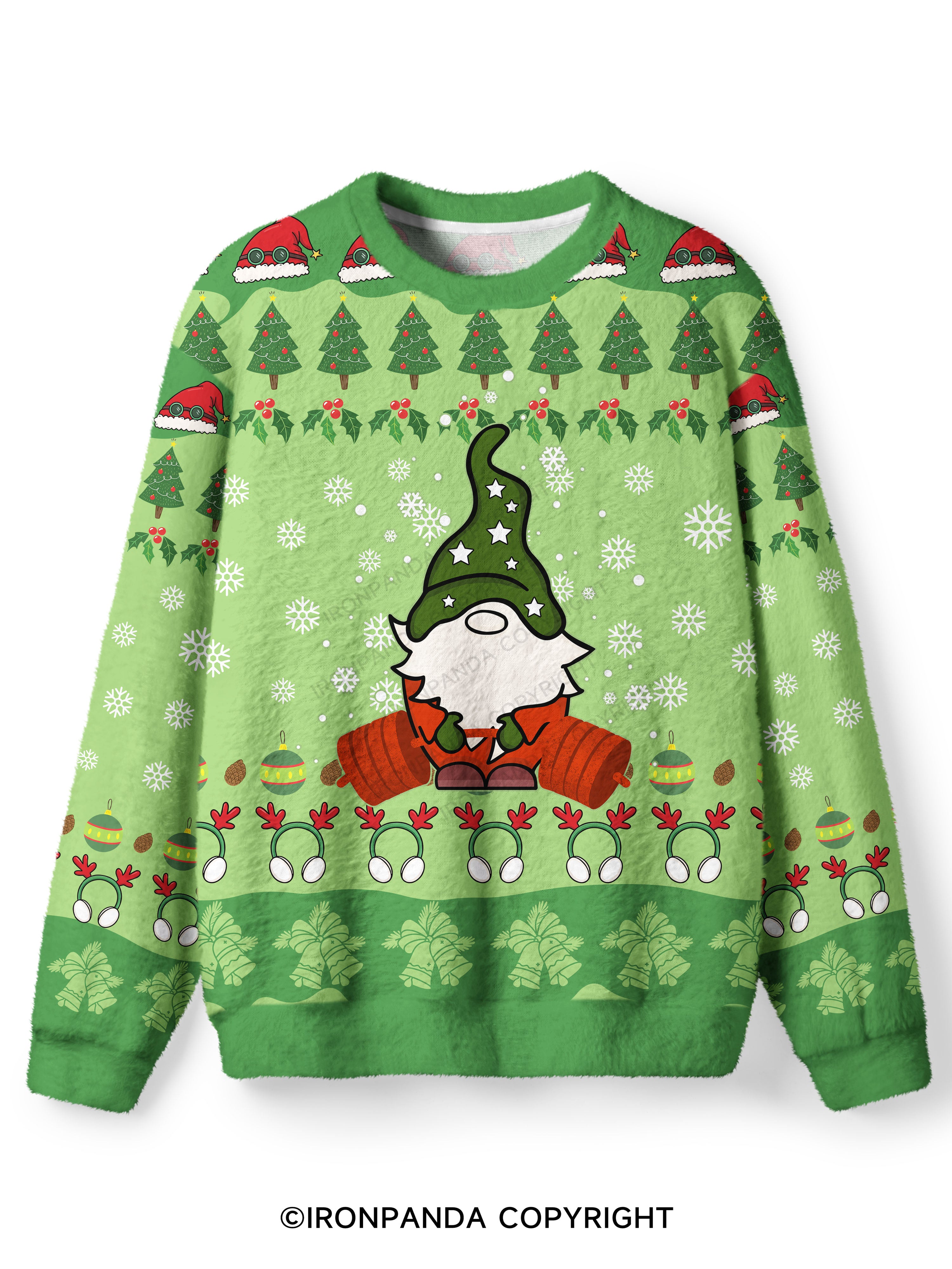 Goblin deadlift Ugly Fuzzy Fleece Sweater