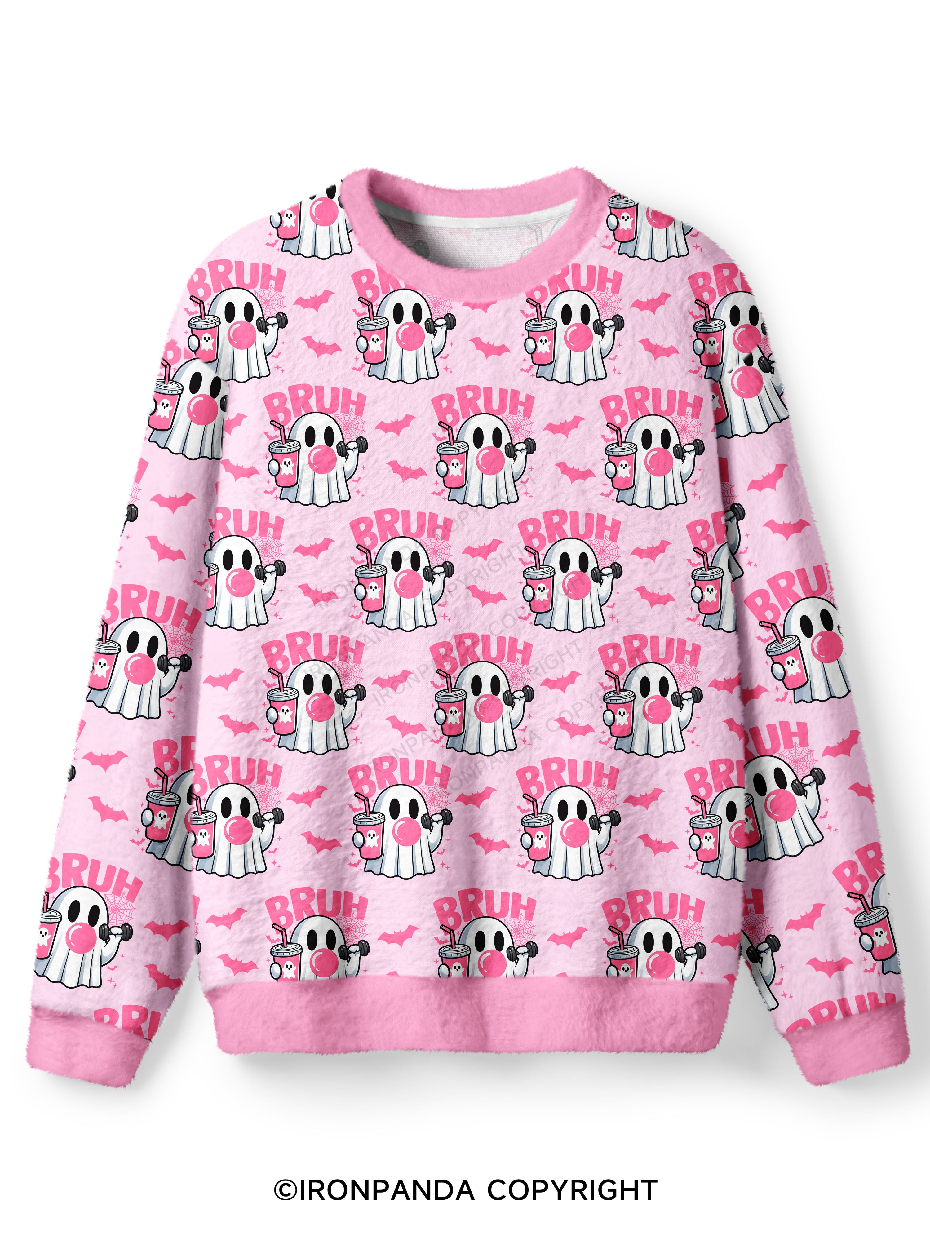 BRUH Ugly Fuzzy Fleece Sweater