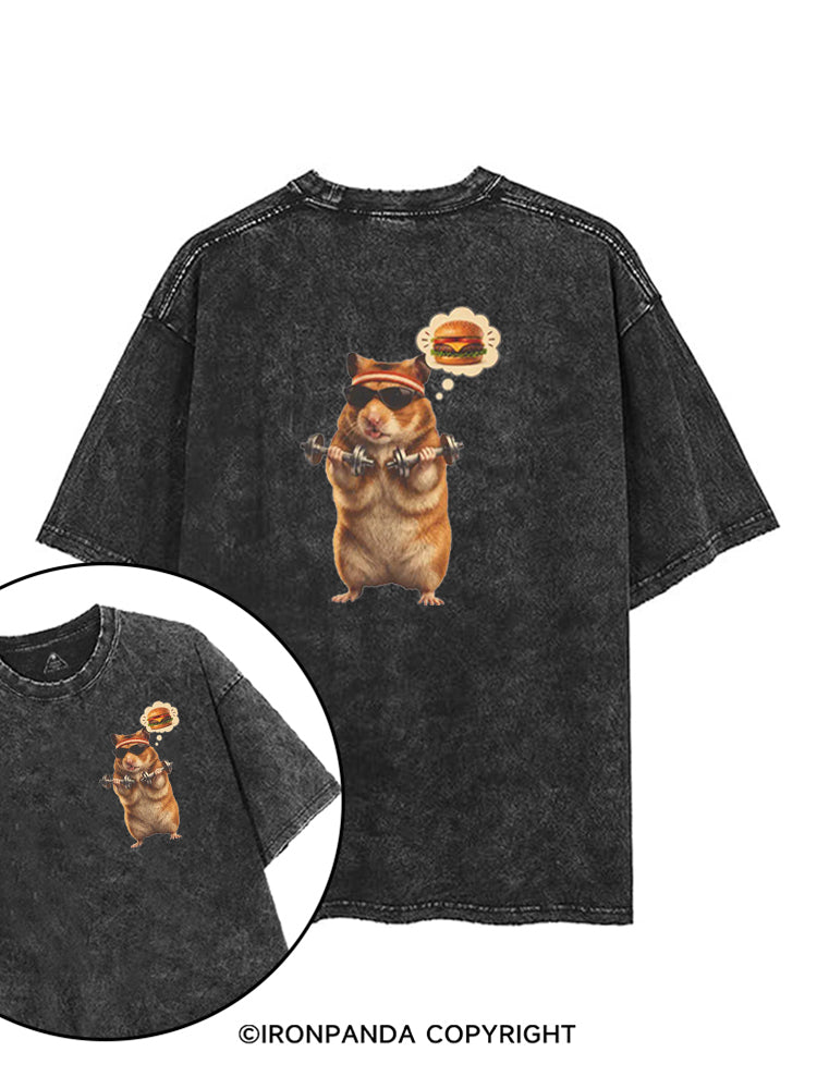 Gym Hamburger Hamster printed Gym Shirt