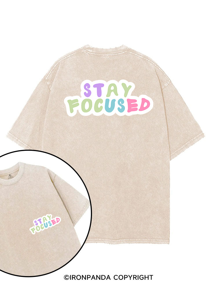 STAY FOCUSED GYM VIBE printed Gym Shirt