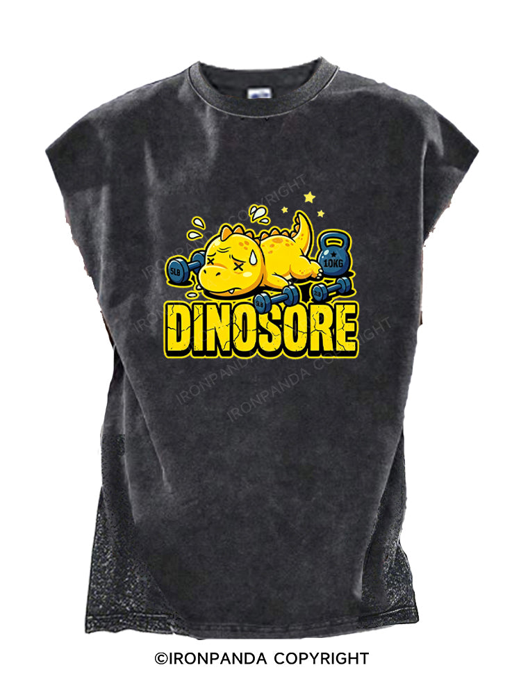 Funny Dinosaur Gym Workout Cut Off Tank