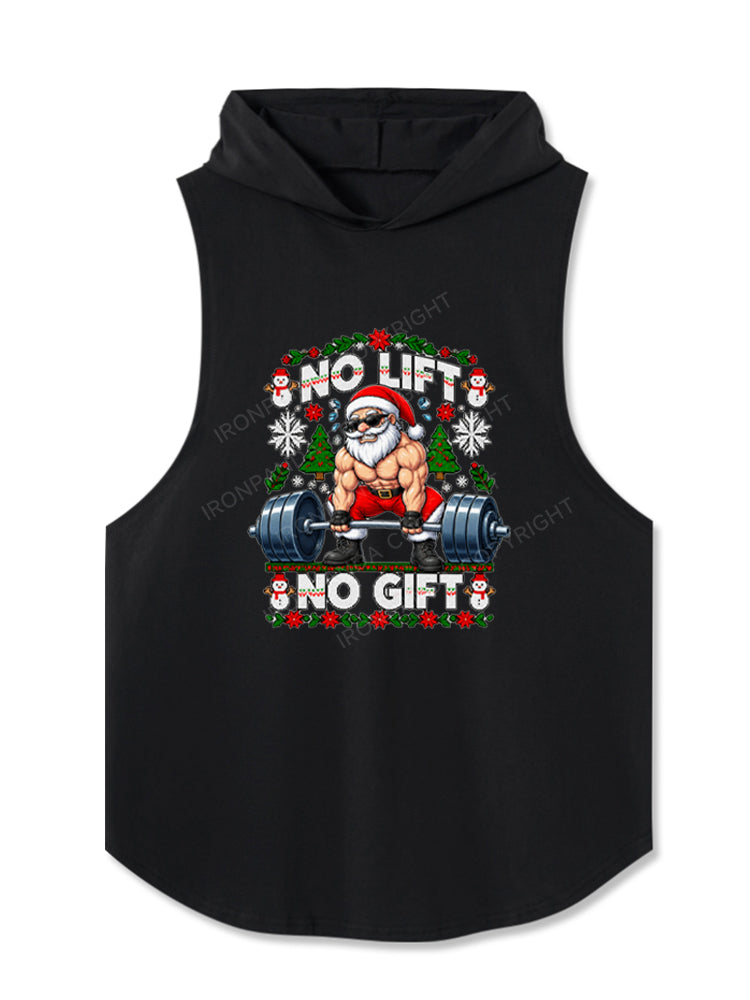 No Lift No Gift Santa Hooded Tank