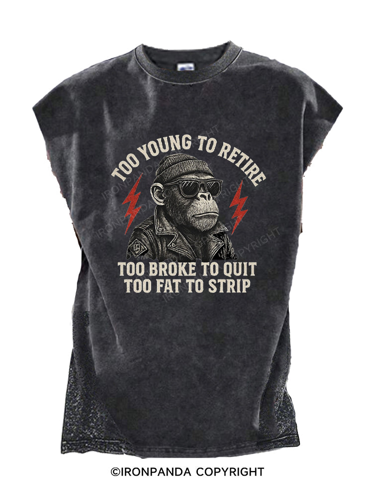 Too fat to strip Cut Off Tank
