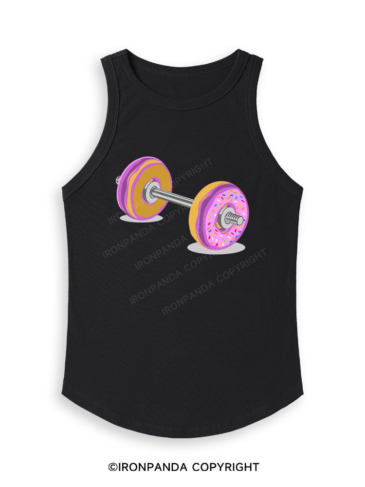 DONUT BARBELL Fitted Tank Top